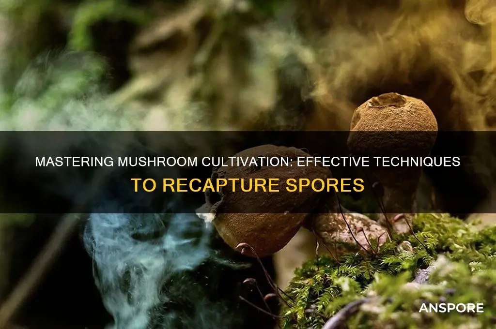 how to recaputre spores growing mushrooms