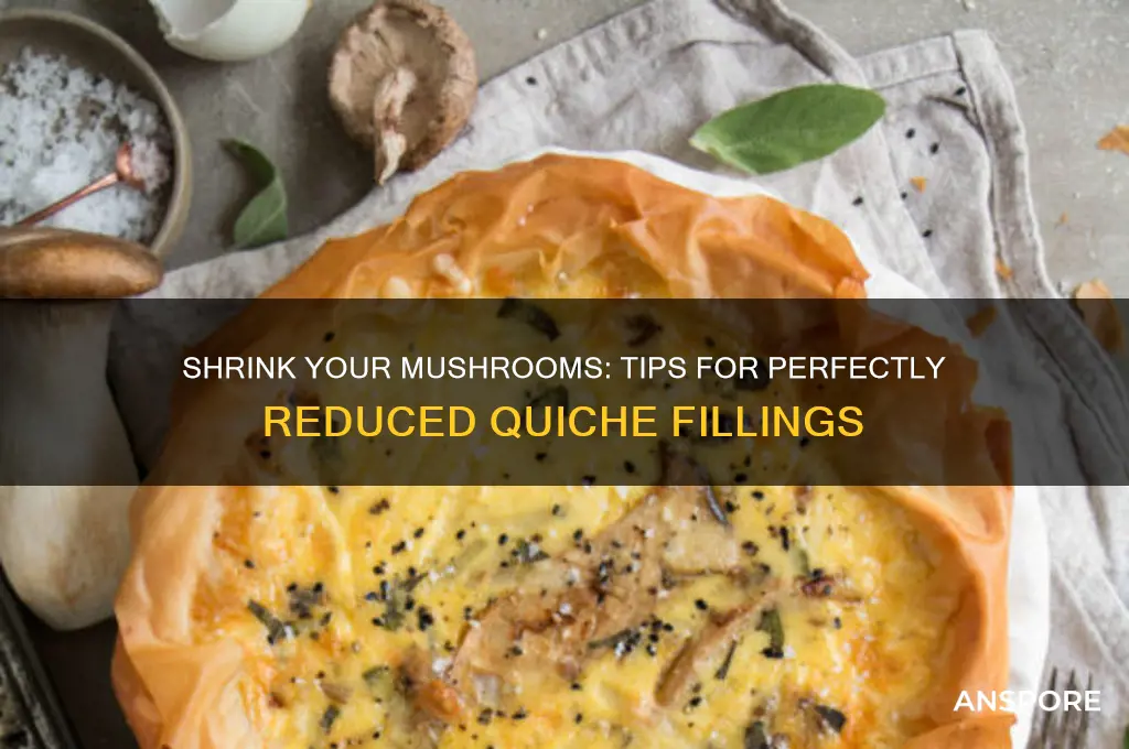 how to reduce mushroom for quiche