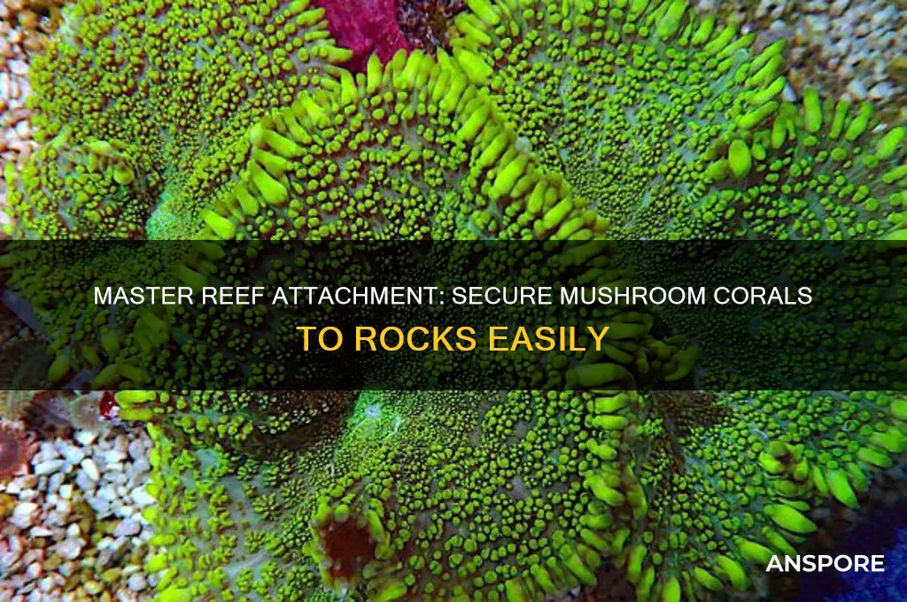 how to reef attach mushroom to rock