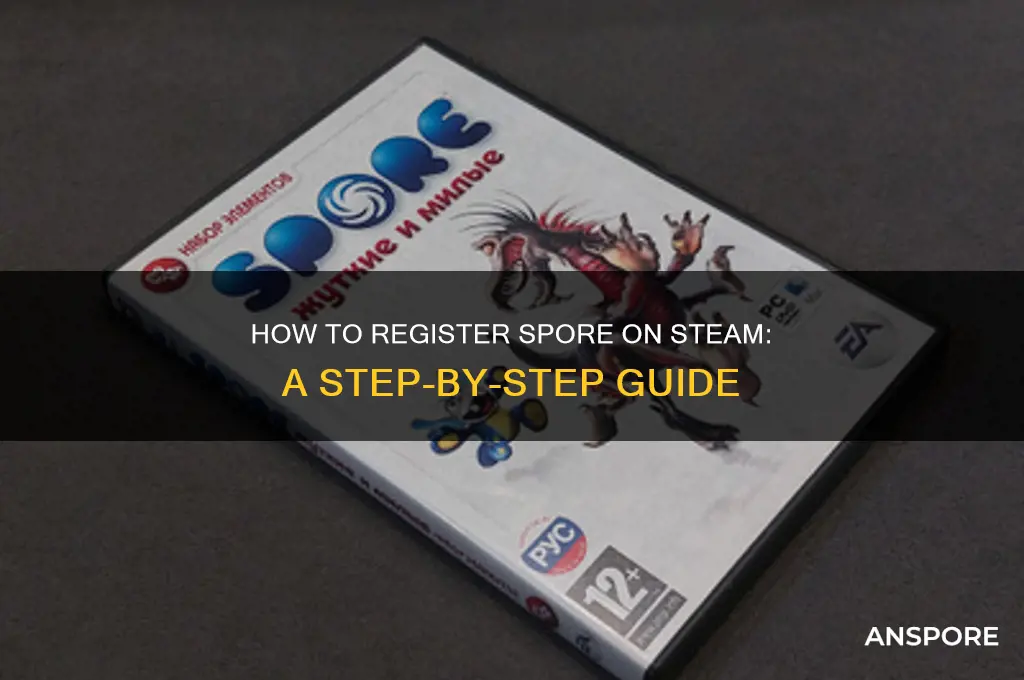 how to register spore on steam