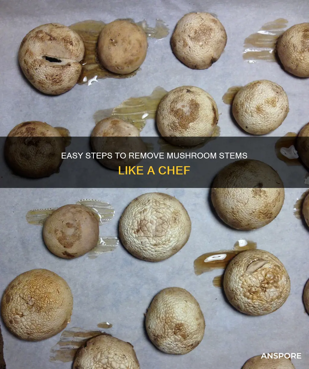 how to remove mushroom stems