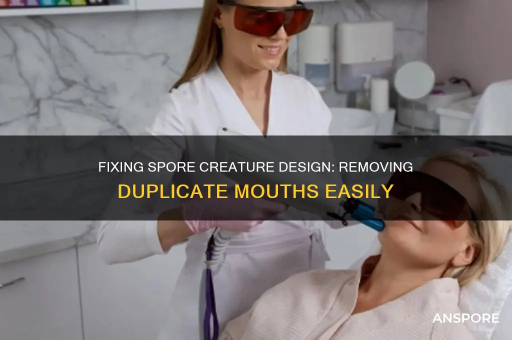 how to remove one of two same mouths on spore