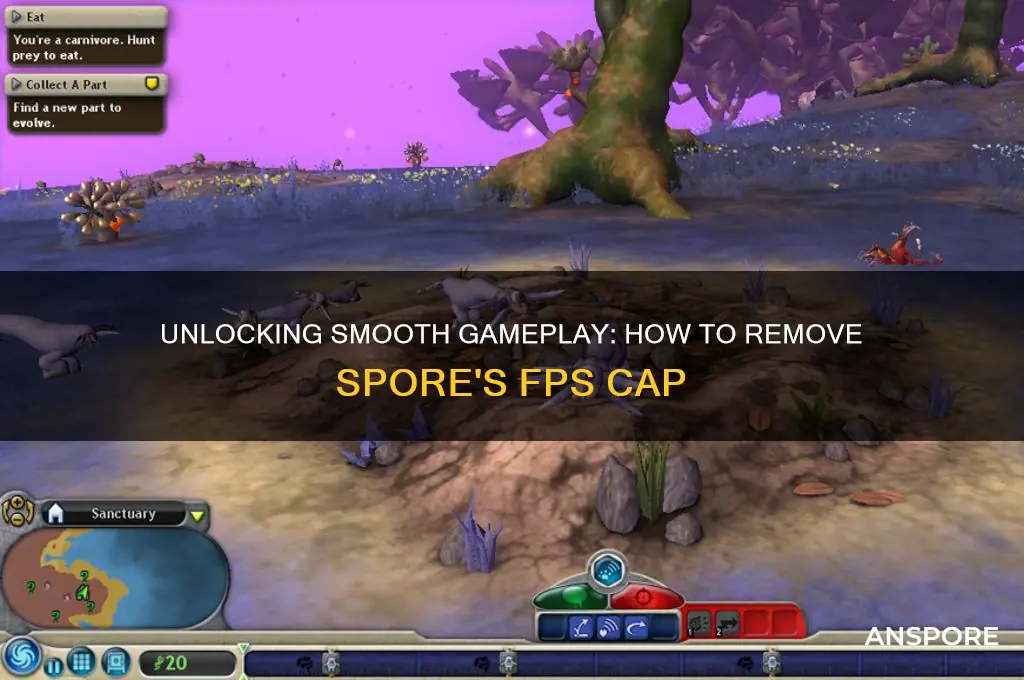 how to remove spore fps cap