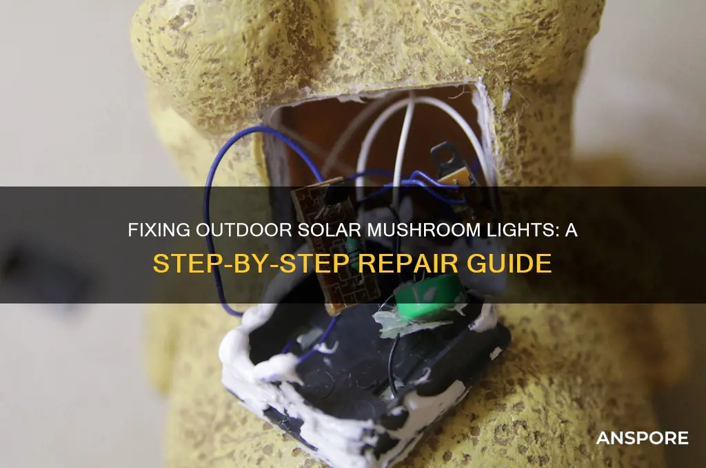 how to repair outdoor solar mushroom lights