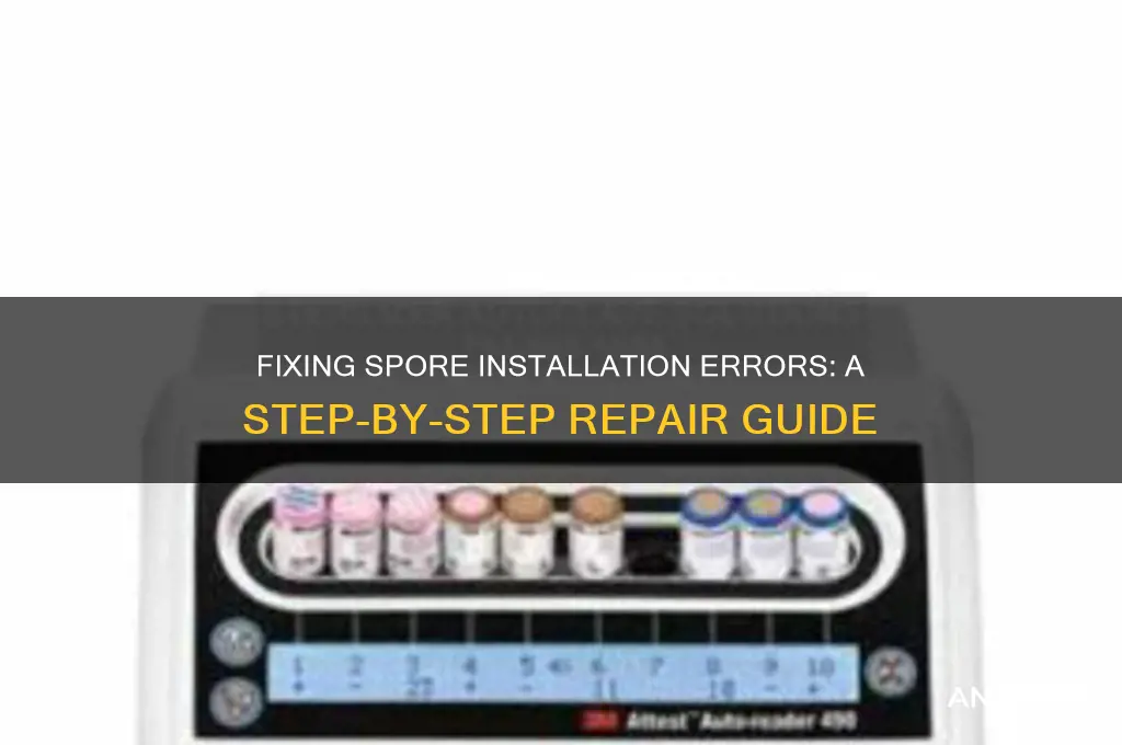 how to repair spore install