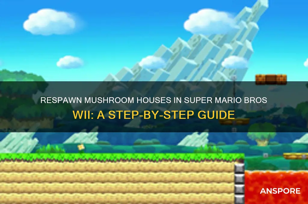 how to respawn mushroom houses in super mario bros wii