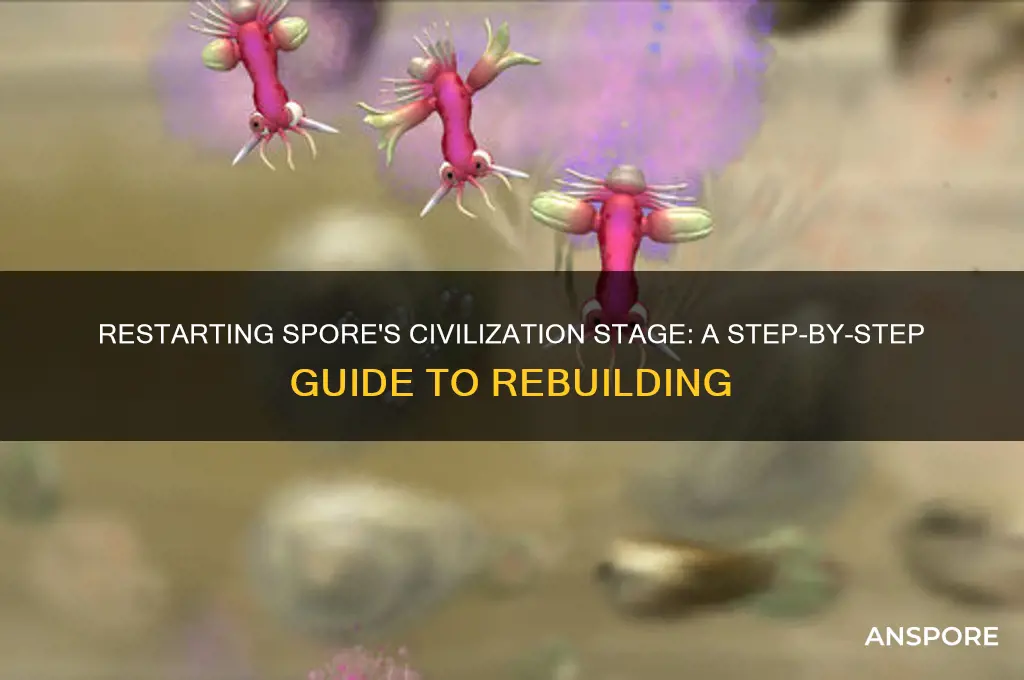 how to restart civilization stage in spore