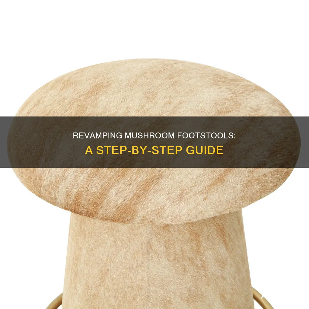 how to reupholster mushroom footstool