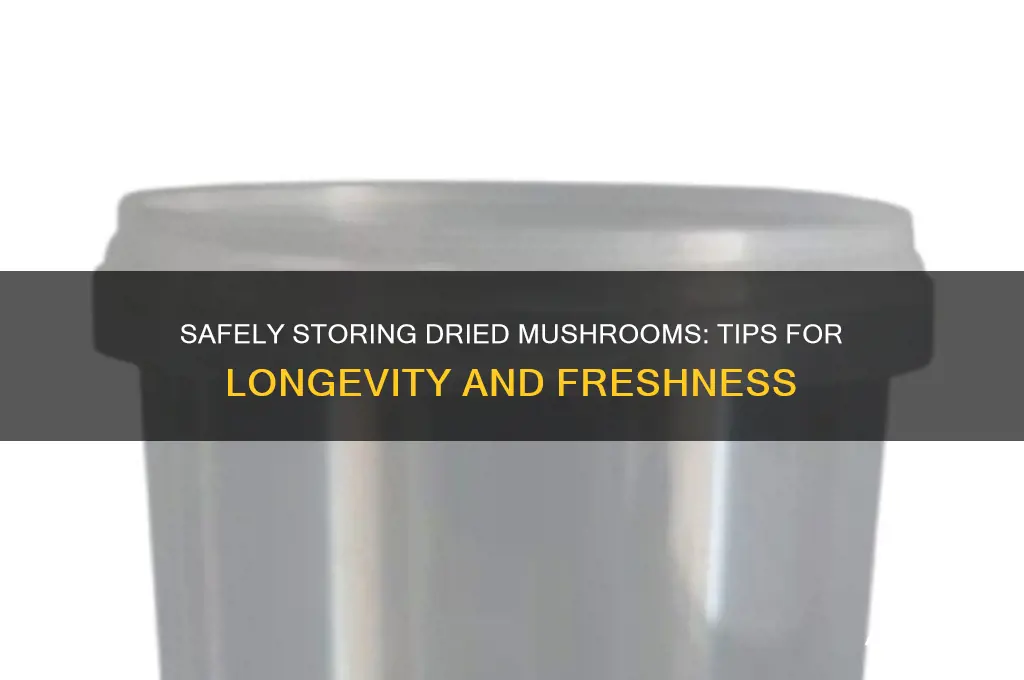 how to safely store dried mushrooms
