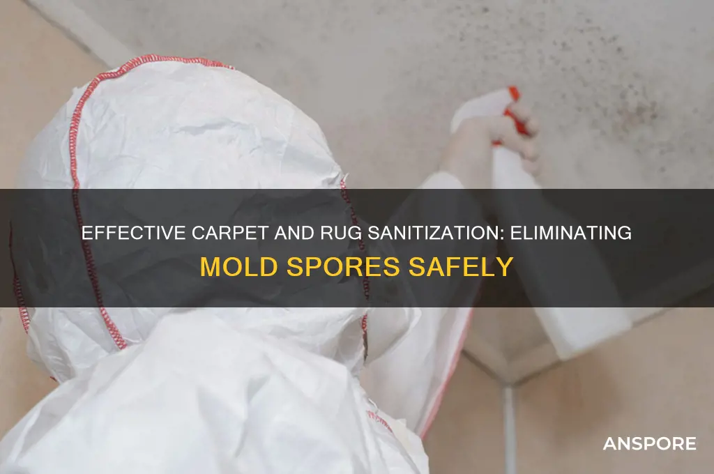 how to sanitize carpets and rugs from mold spores