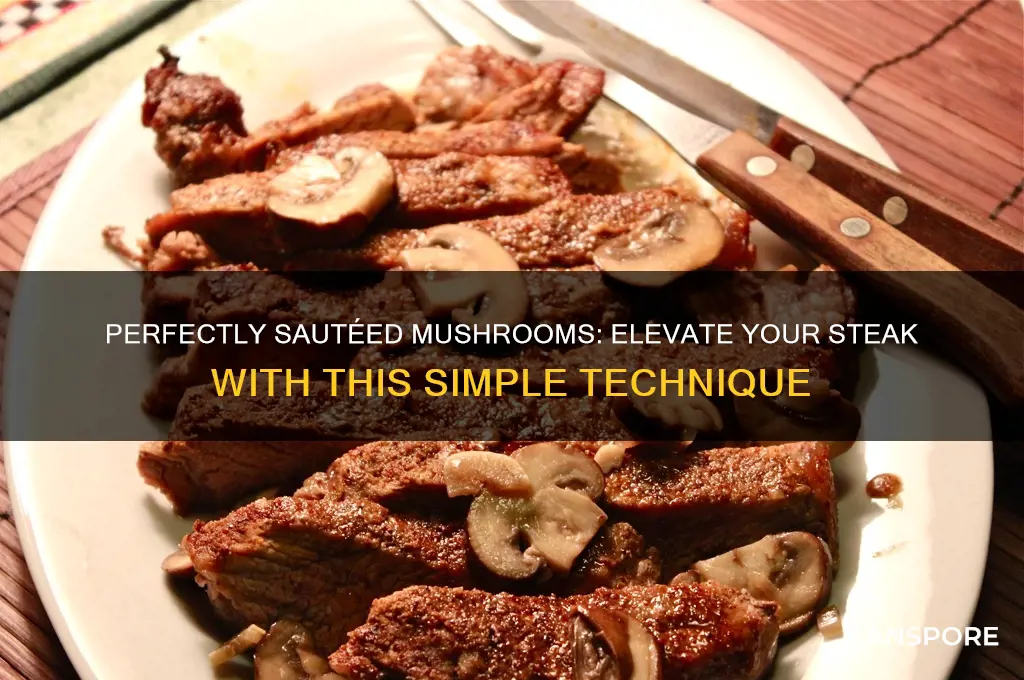 how to saulte mushrooms to put on steak