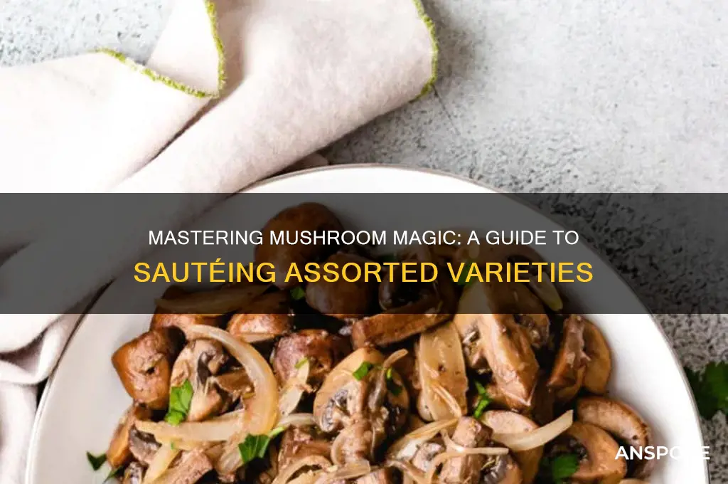 how to saute an assortment of mushrooms