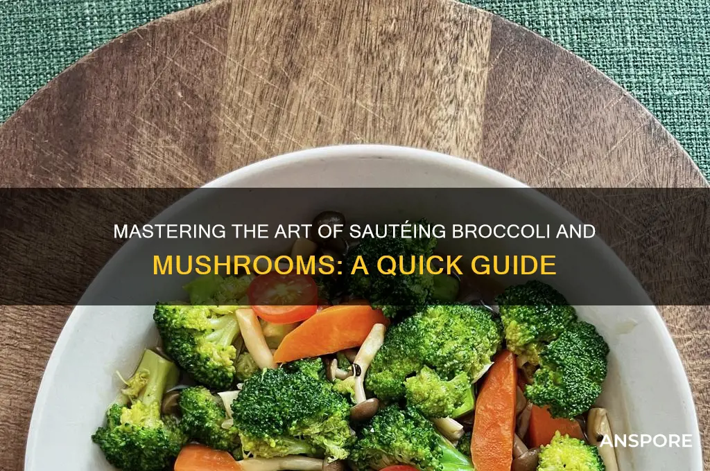 how to saute broccoli and mushrooms