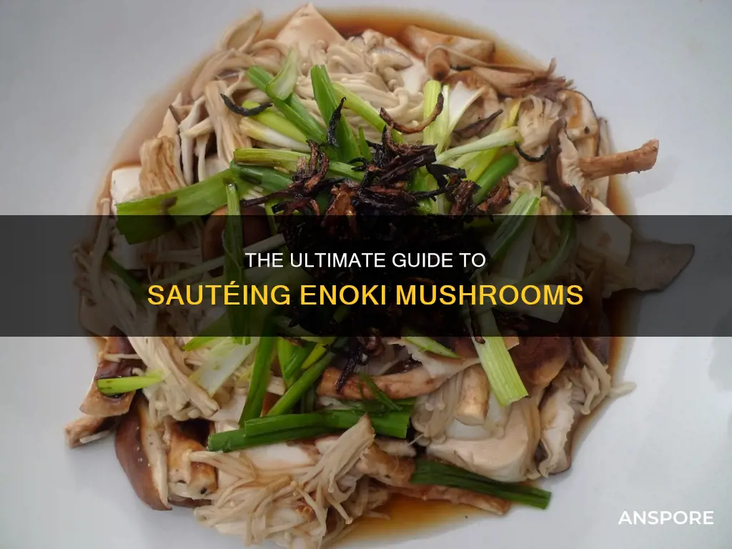 how to saute enoki mushroom