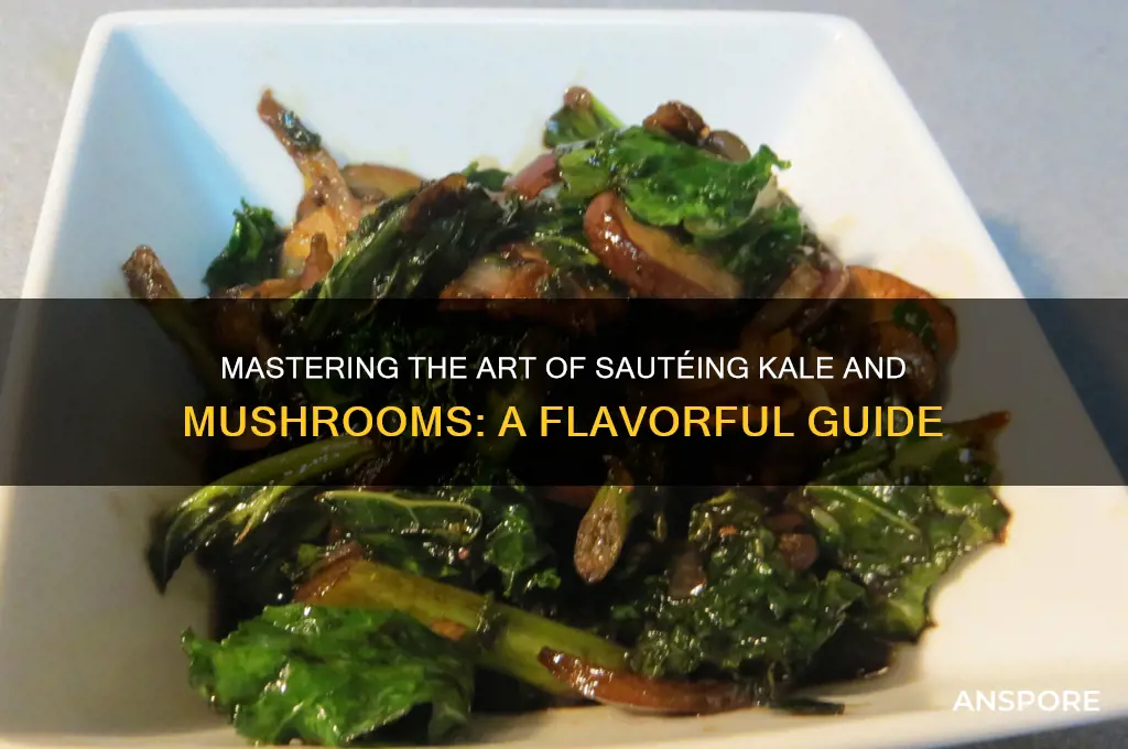 how to saute kale and mushrooms