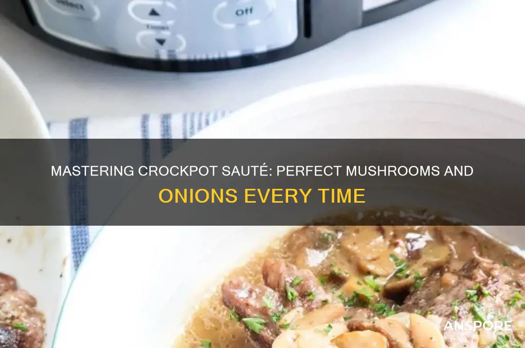 how to saute mushrooms and onions in crockpot
