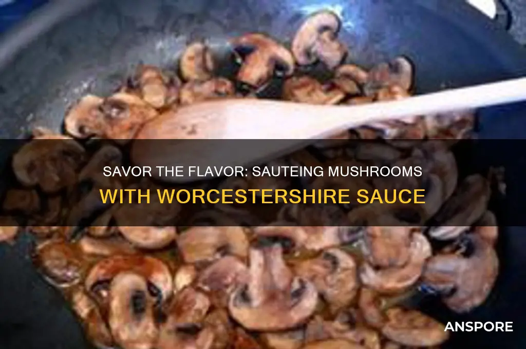 how to saute mushrooms with worcestershire sauce