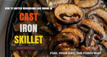 Perfectly Sautéed Mushrooms and Onions in a Cast Iron Skillet