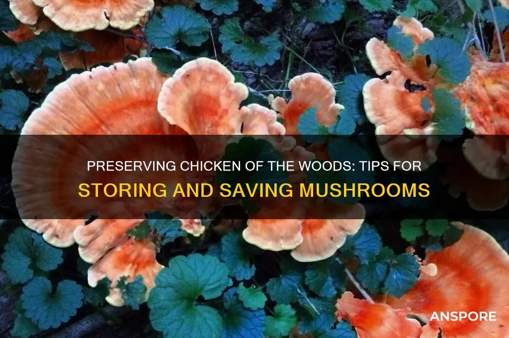 how to save chicken of the woods mushrooms