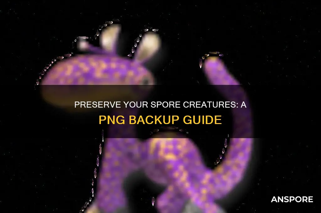 how to save your spore creatures through png