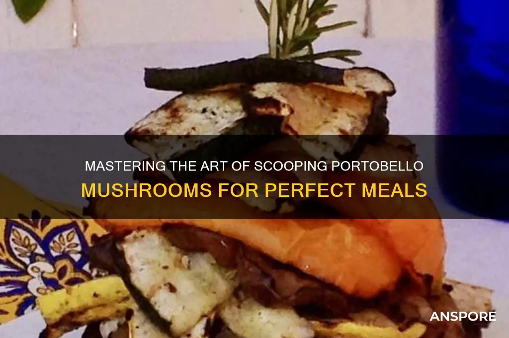 how to scoop out portobello mushrooms