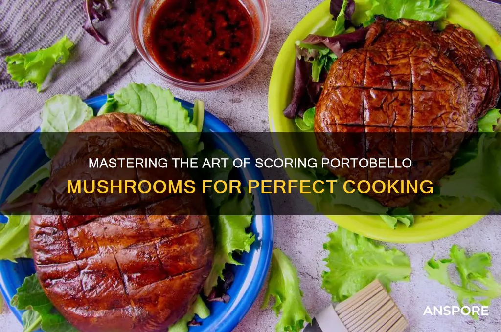 how to score a portabello mushroom