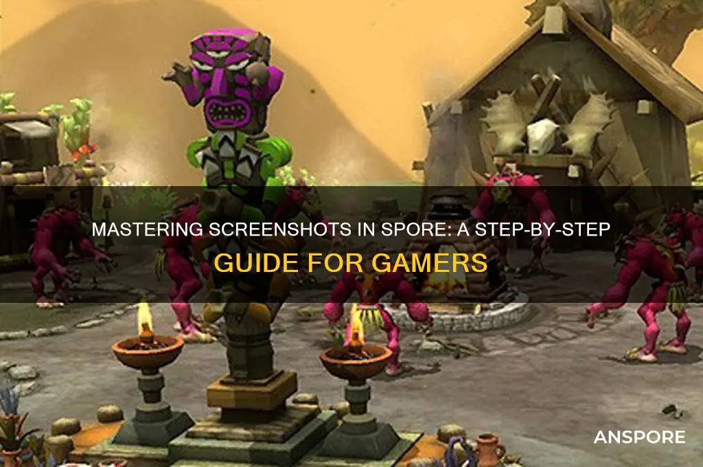 how to screenshot in spore
