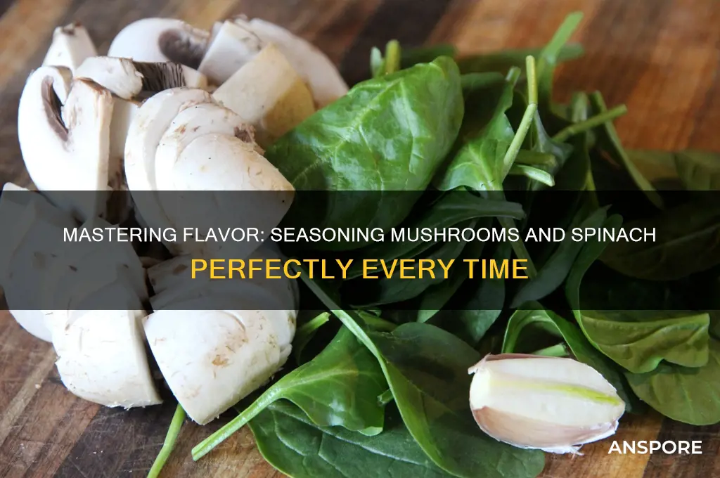 how to season mushrooms and spinach