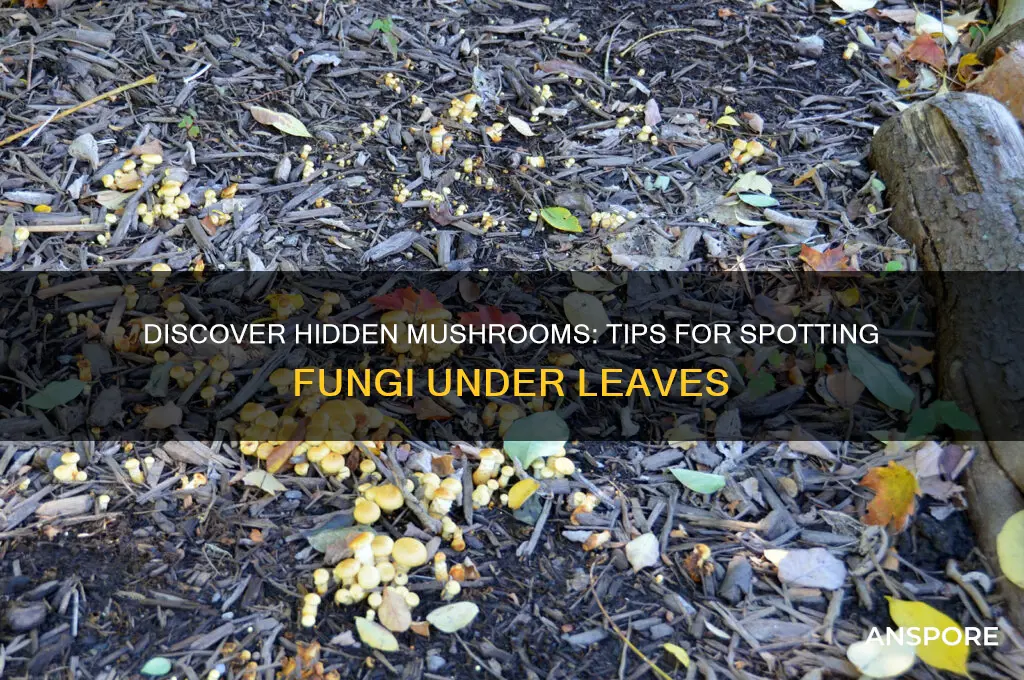 how to see mushrooms under leavrs