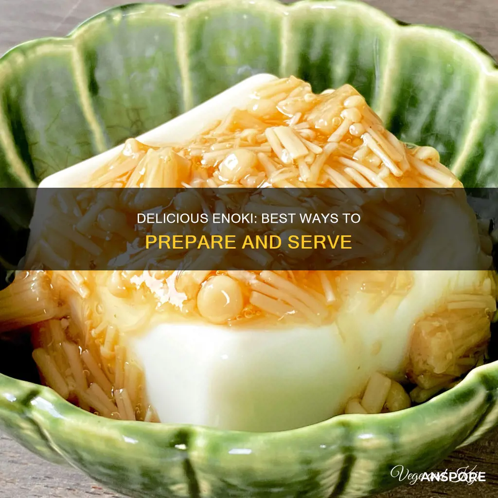 how to serve enoki mushrooms