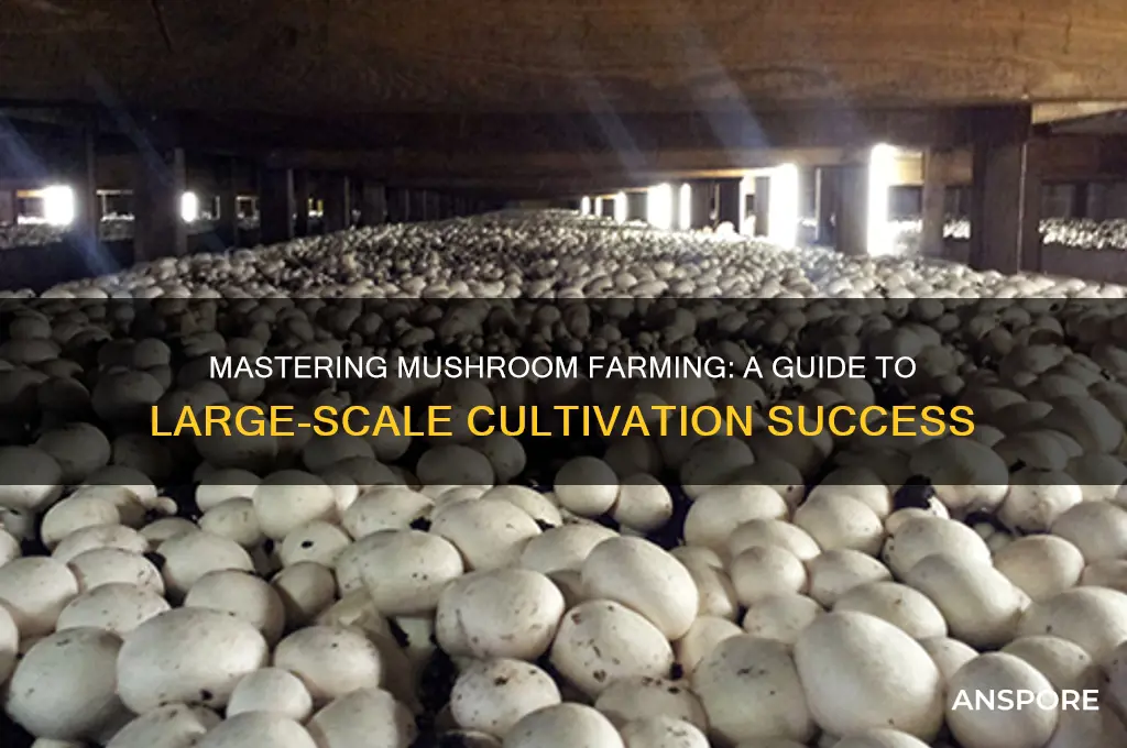 how to set up a large scale mushroom farm