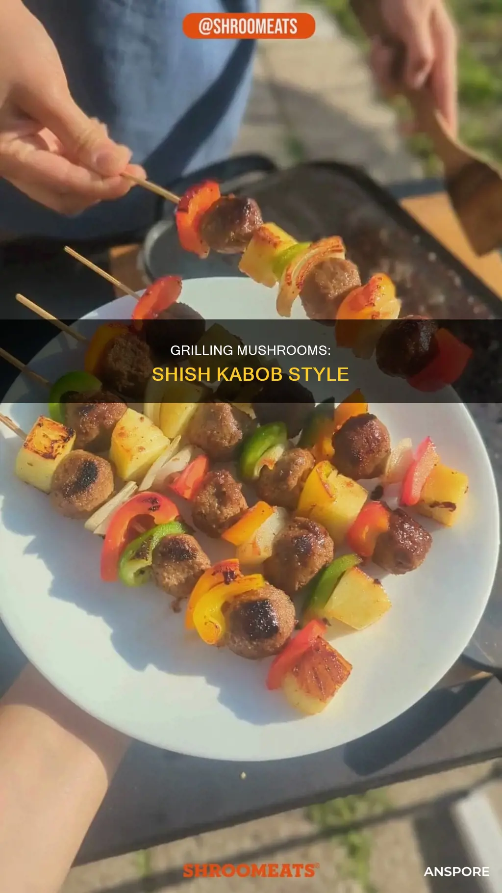 how to shish kabob mushrooms