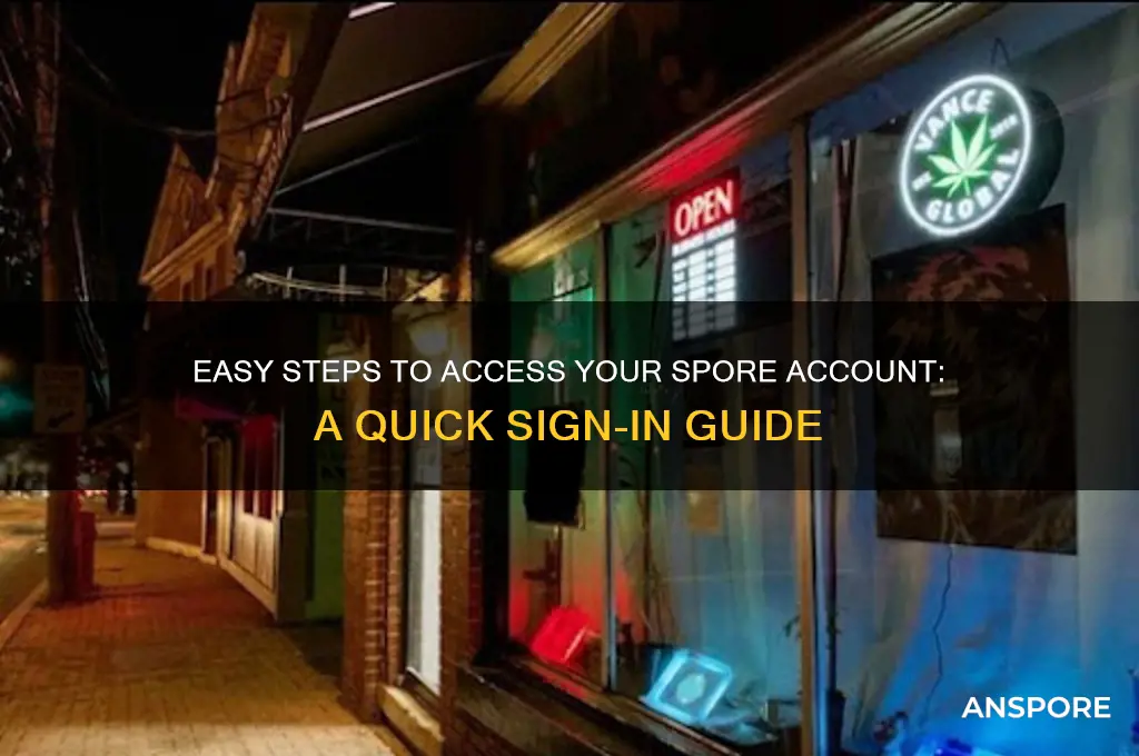how to sign in to spore