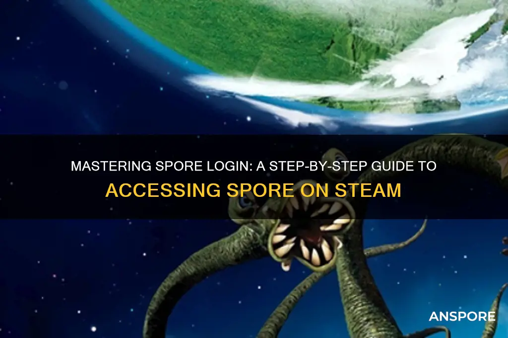 how to sign into spore on steam