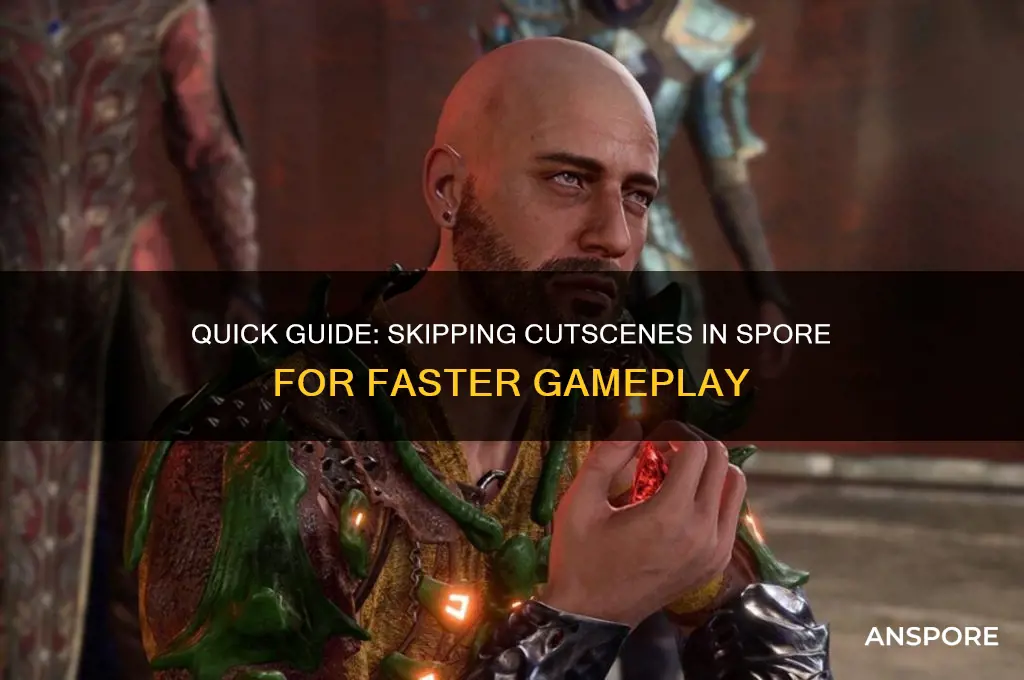 how to skip cutscenes in spore