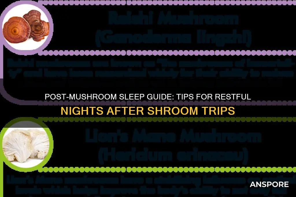 how to sleep after taking mushrooms