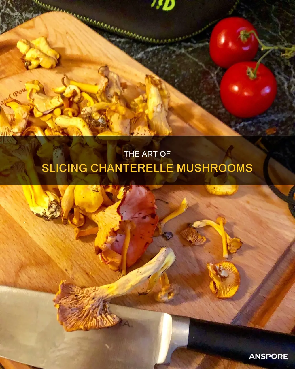 how to slice chanterelle mushrooms