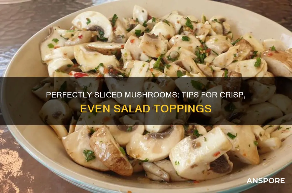 how to slice mushrooms for salad