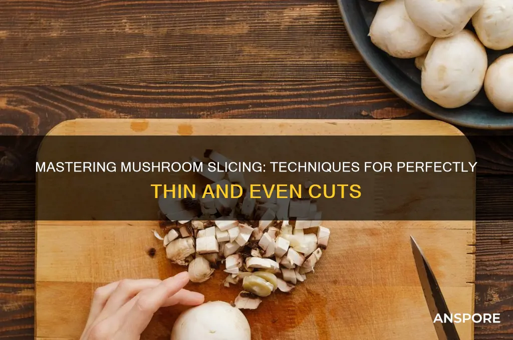 how to slice to slice a mushroom