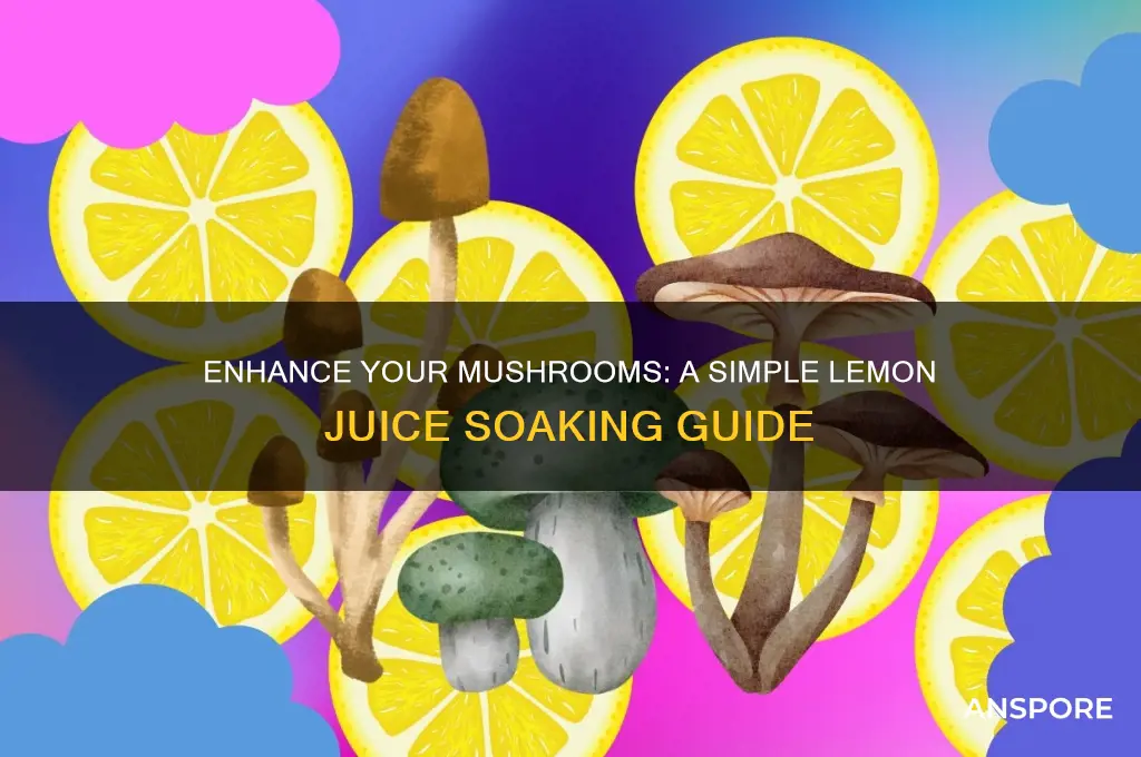 how to soak mushrooms in lemon juice