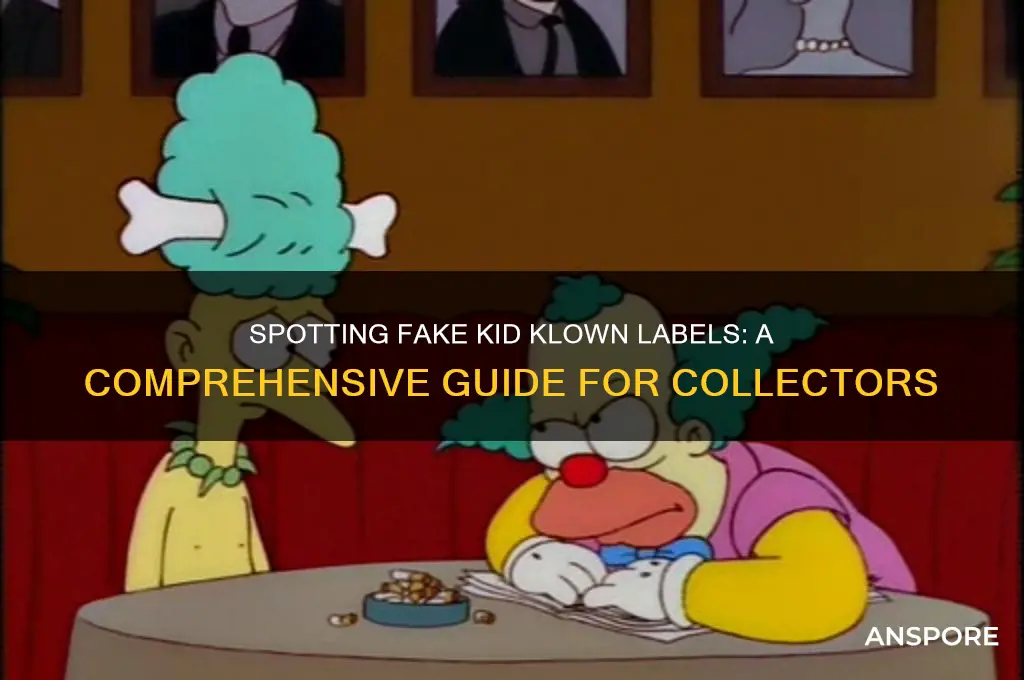 how to spor a fake kid klown label