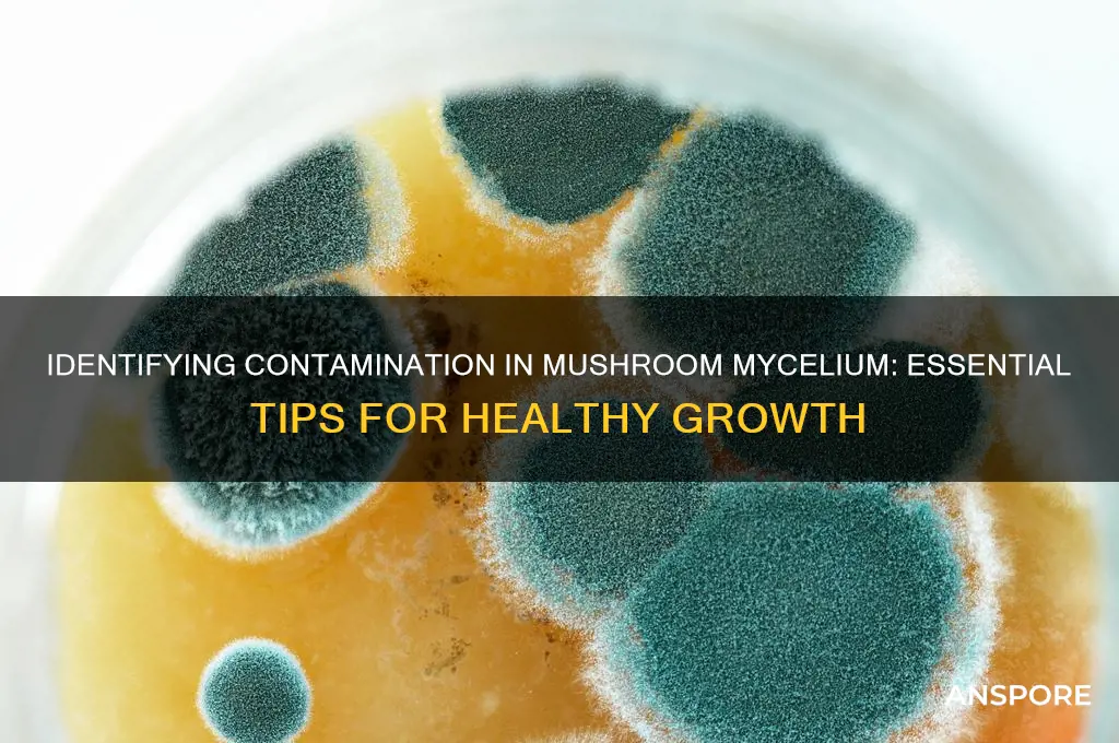 how to spot contamination i mushroom mycelium