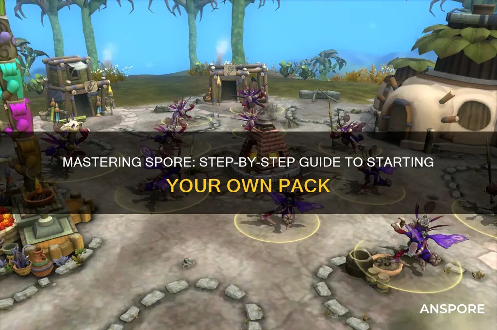 how to start a pack in spore