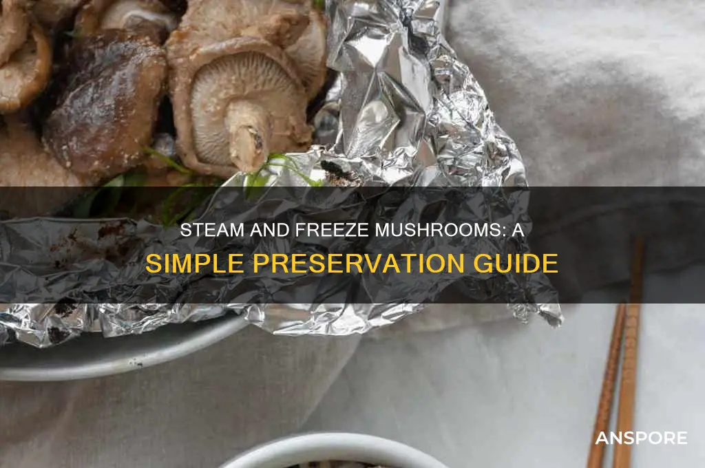 how to steam and freeze mushrooms
