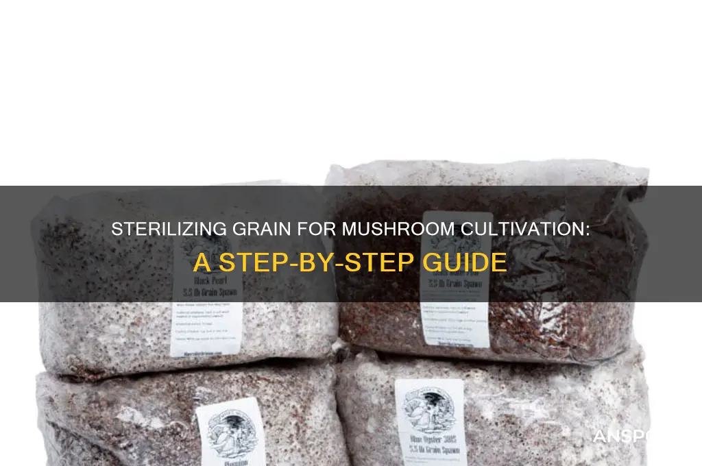 how to sterilize grain for mushroom