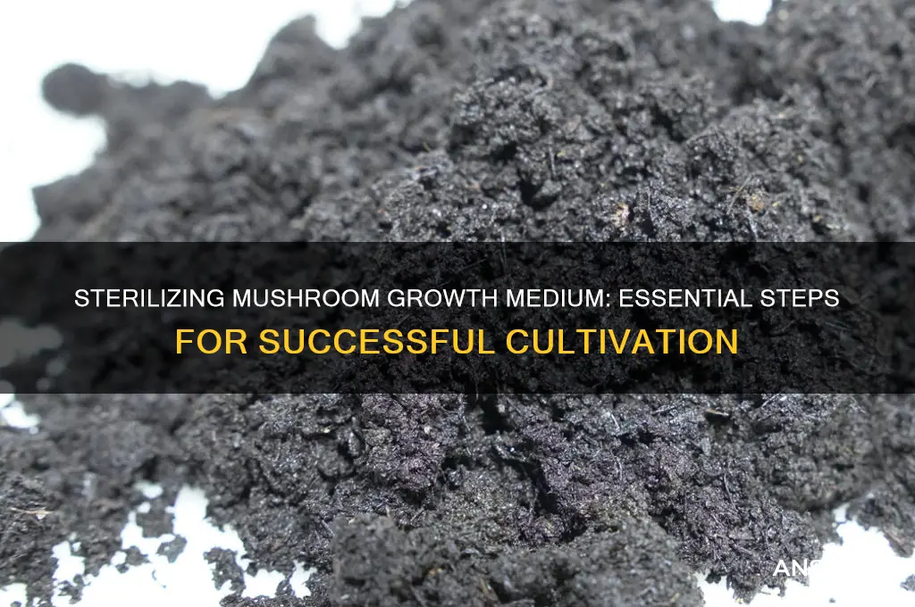 how to sterilize mushroom growth medium
