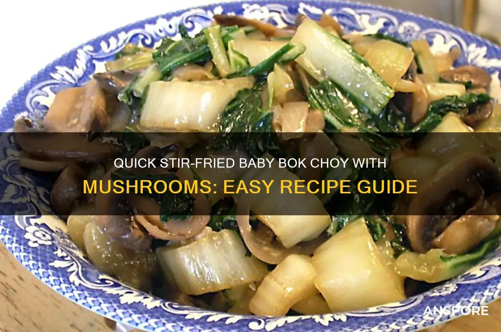 how to stir fried baby bok choy with mushroom