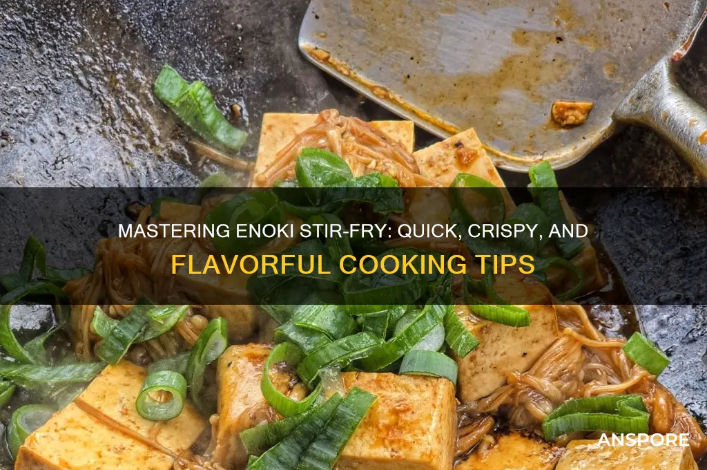 how to stir fry enoki mushrooms