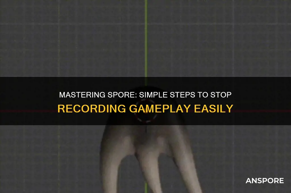 how to stop recording in spore