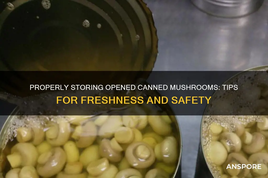 how to store canned mushrooms after opening